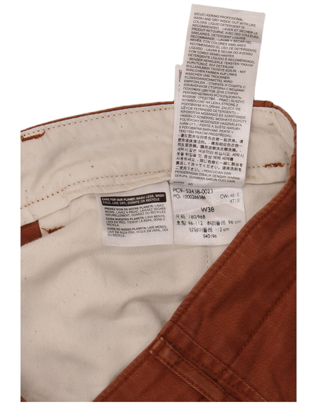 Shorts Chino Masculino Levi's W38 XL Algodão Marrom