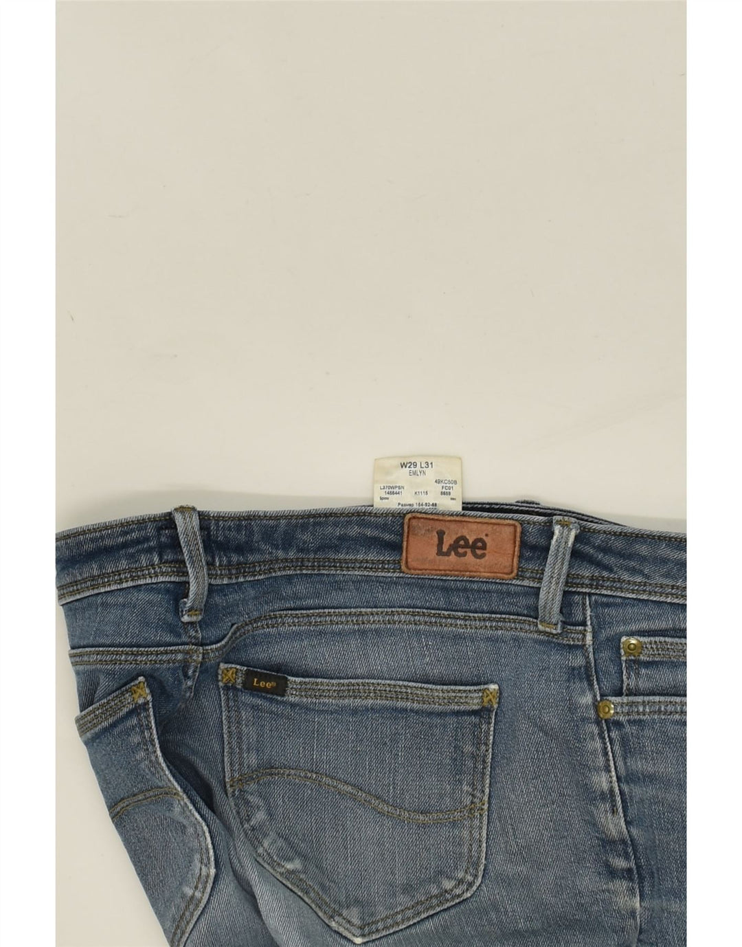 LEE Womens Slim Jeans W29 L31 Blue Cotton | Vintage Lee | Thrift | Second-Hand Lee | Used Clothing | Messina Hembry 