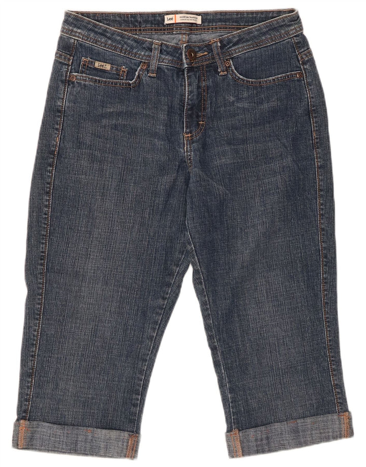 Jeans capri feminino de cintura média LEE EUA 8 médio W29 algodão azul