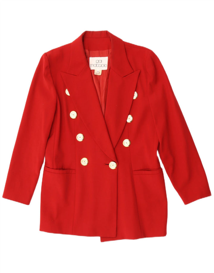 Jaqueta blazer feminina Gai Mattiolo com 1 botão IT 48 XL lã vermelha