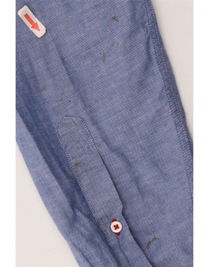 Camisa masculina Tommy Hilfiger de algodão azul médio