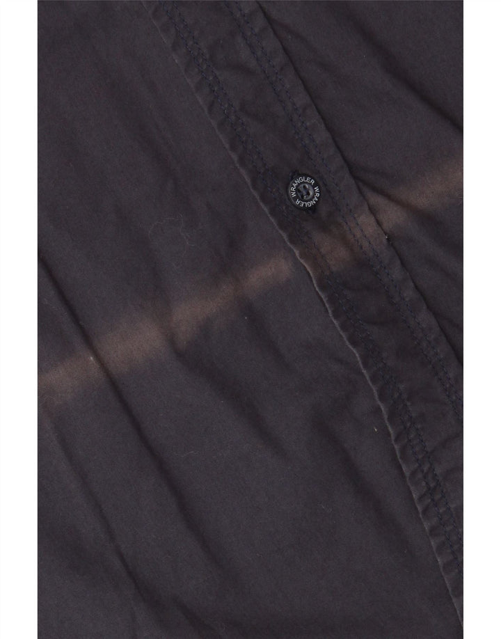 Camisa Wrangler masculina de manga curta 2XL algodão azul marinho