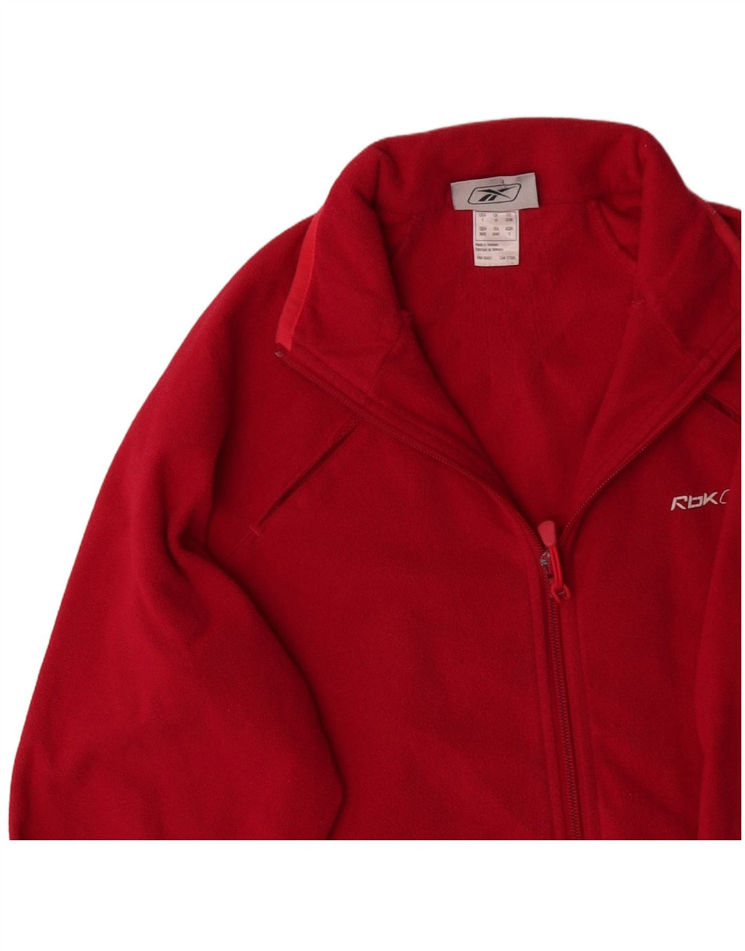 Jaqueta de lã feminina REEBOK UK 10 poliéster vermelho pequeno