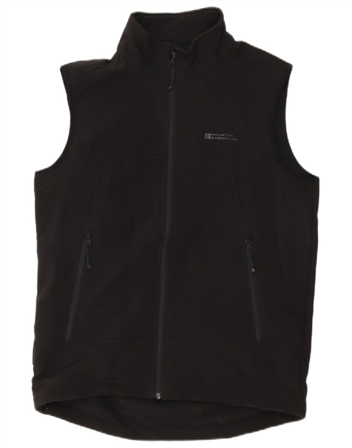 Colete masculino Mountain Warehouse UK 38 poliéster preto médio