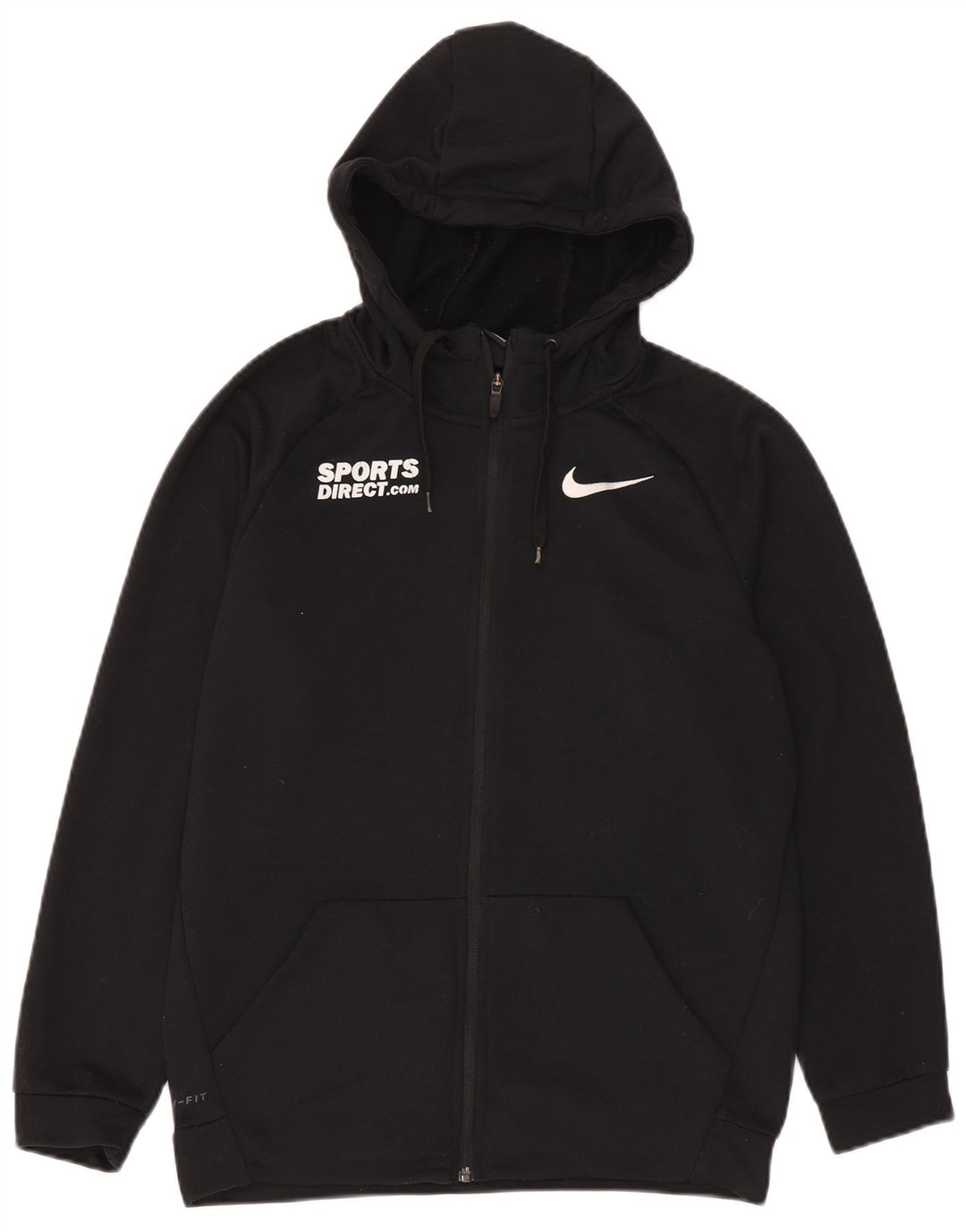 Suéter Nike masculino Dri Fit Graphic Zip com capuz pequeno poliéster preto