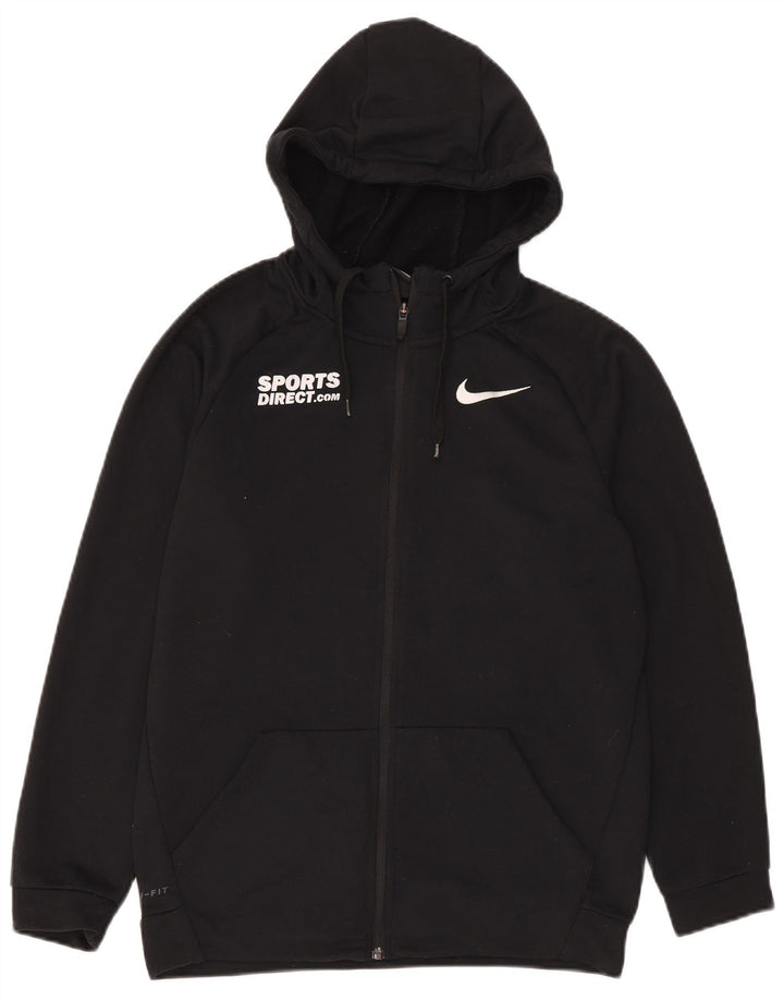 Suéter Nike masculino Dri Fit Graphic Zip com capuz pequeno poliéster preto