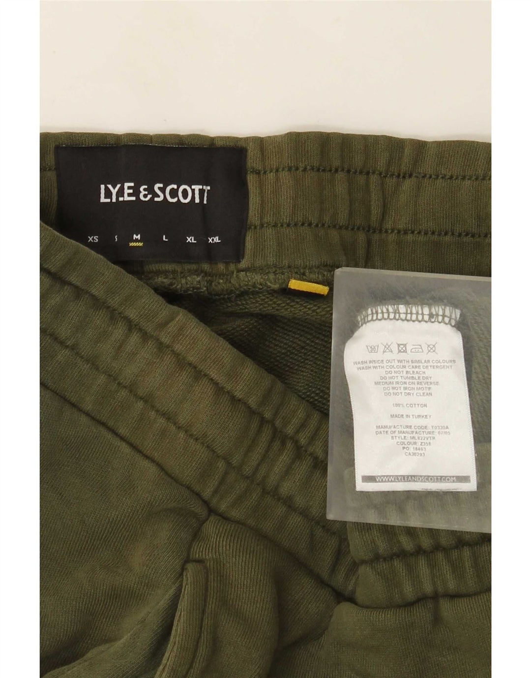 Lyle & Scott Calça de treino masculina Joggers algodão verde médio