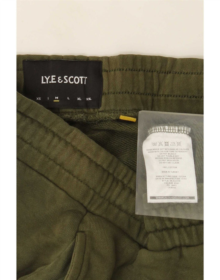 Lyle & Scott Calça de treino masculina Joggers algodão verde médio