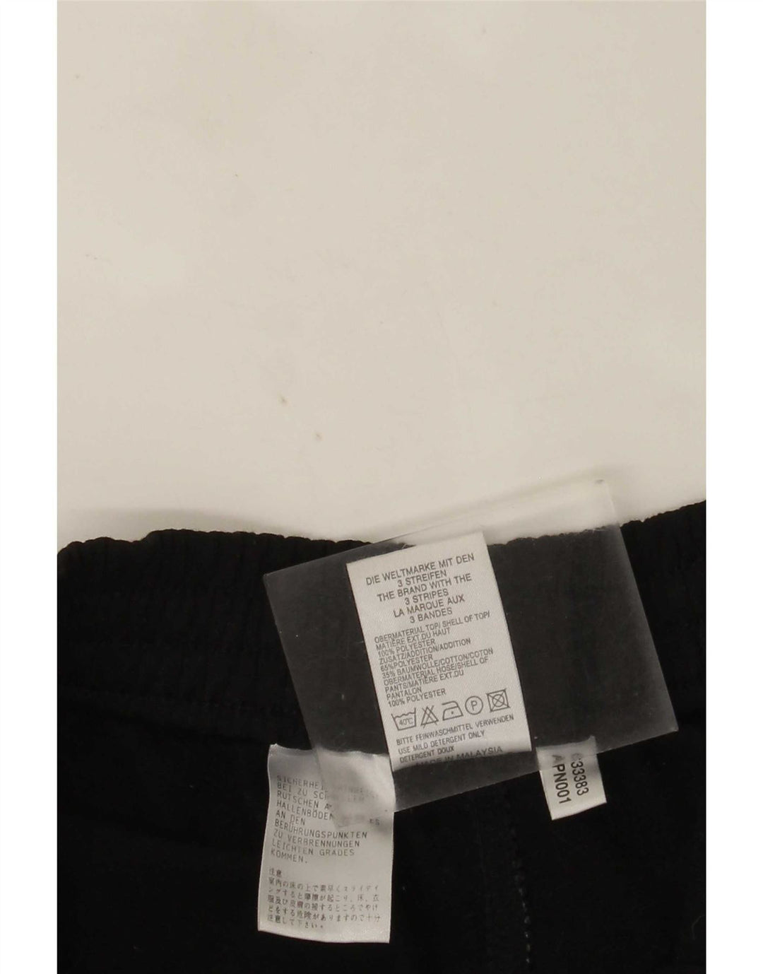 Calça de treino masculina Adidas UK 42/44 grande poliéster preto