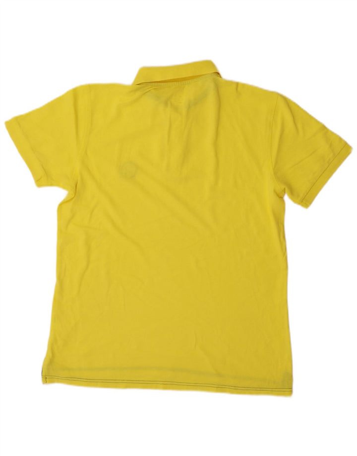 Camisa polo masculina MAUI AND SONS pequena de algodão amarelo