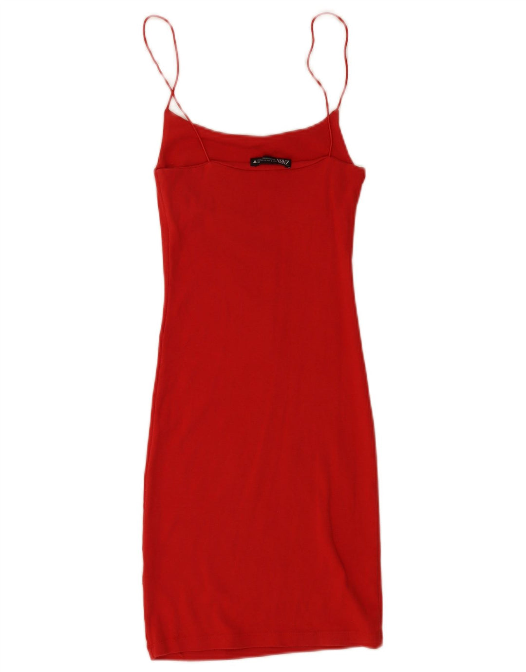 Vestido de verão feminino Zara UK 8 pequeno algodão vermelho