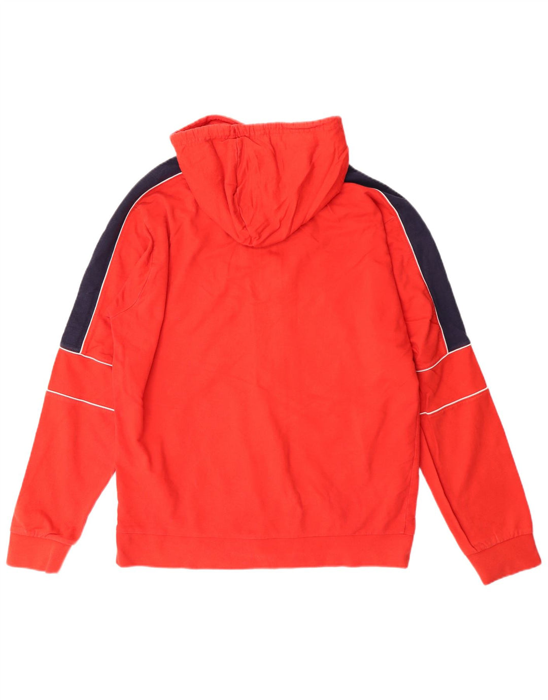 Suéter masculino FILA Italia com capuz e zíper gráfico médio vermelho algodão colorblock