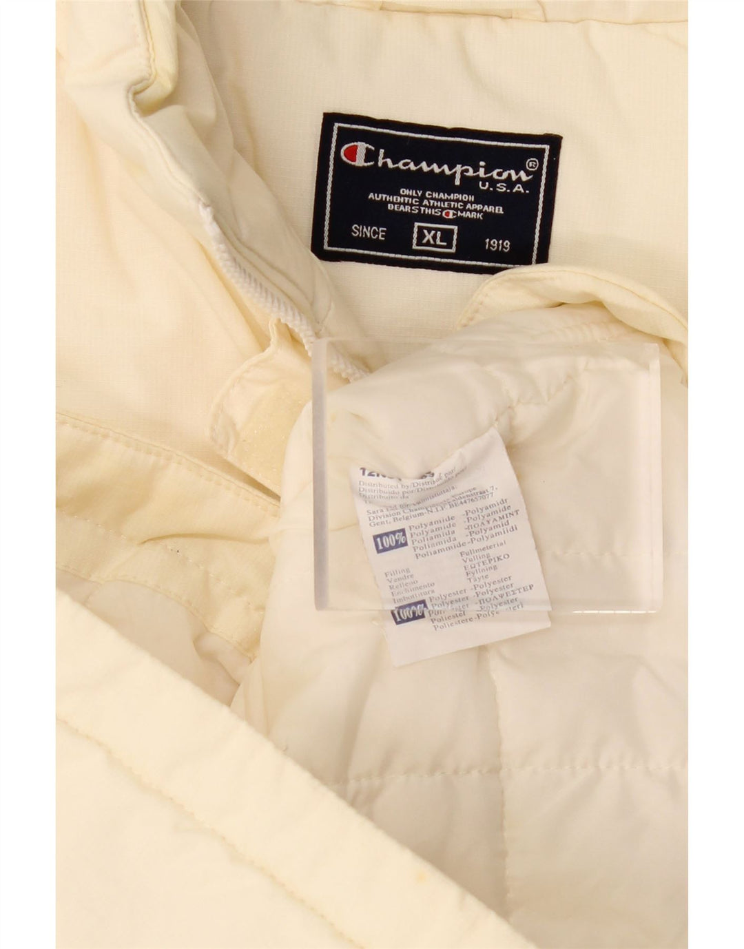 CHAMPION Womens Gilet UK 18 XL Off White Poliamida