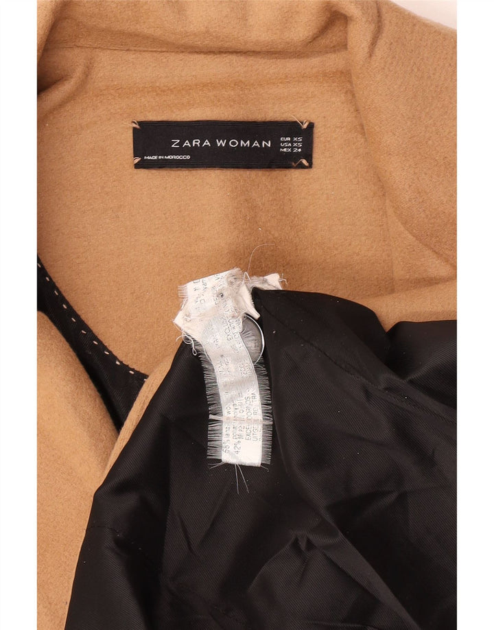 Sobretudo feminino Zara UK 6 XS lã bege