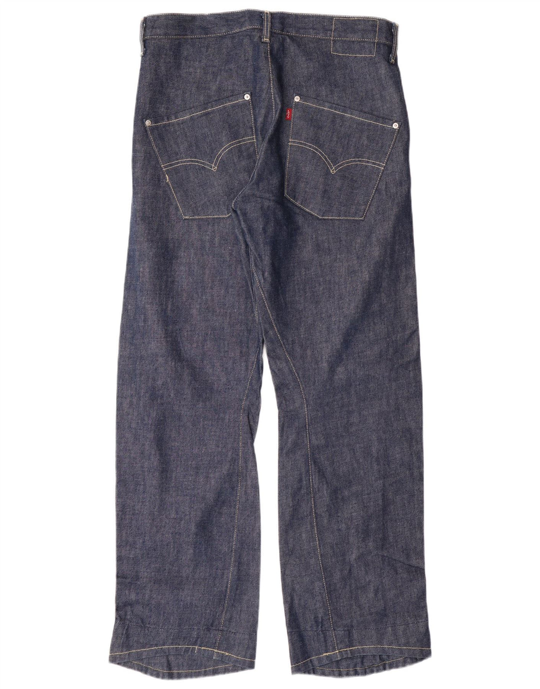 LEVI'S Masculino 501 Straight Jeans W32 L30 Azul Algodão Clássico