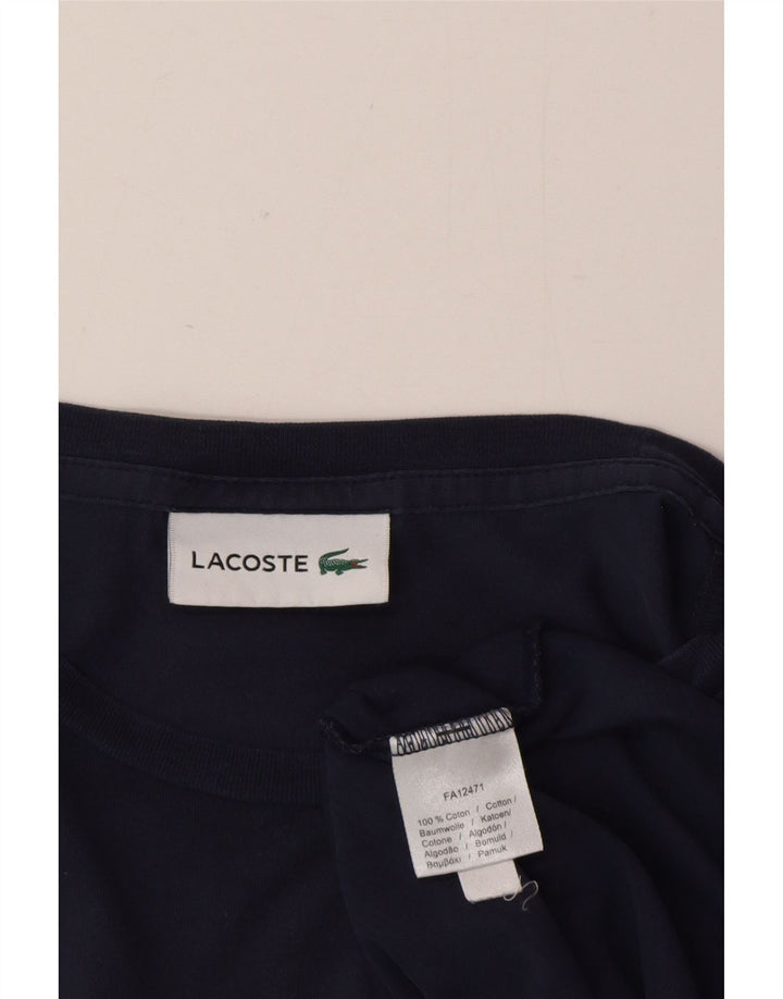 Camiseta masculina Lacoste grande algodão azul marinho