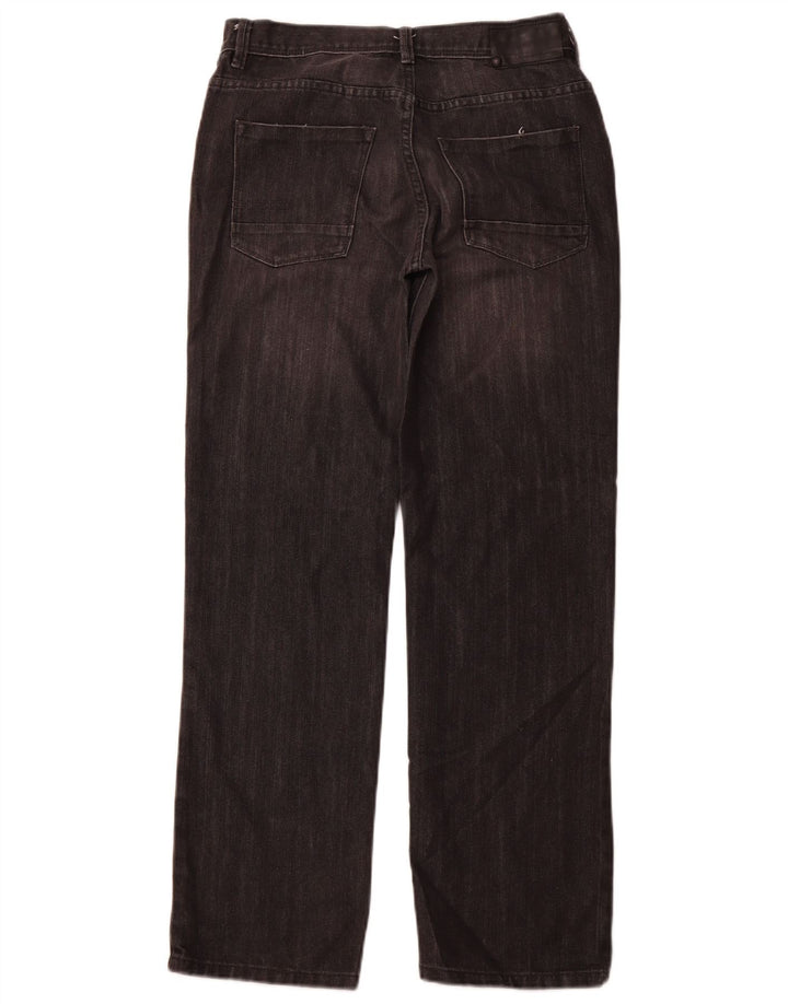 CALVIN KLEIN Meninas Rebel Straight Jeans 15-16 Anos W30 L29 Preto Clássico