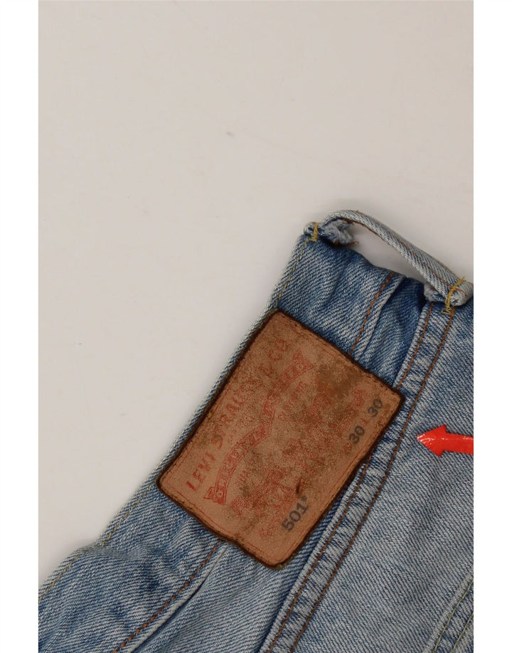 Levi's Masculino 501 Straight Jeans W30 L30 Azul Algodão