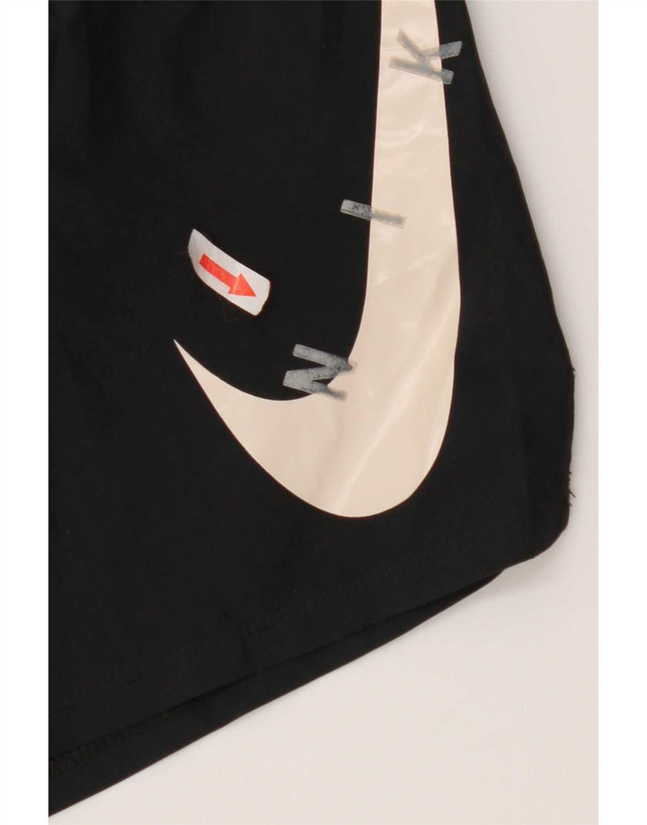 Nike Womens Dri Fit Graphic Sport Shorts UK 14 Médio Preto Poliéster