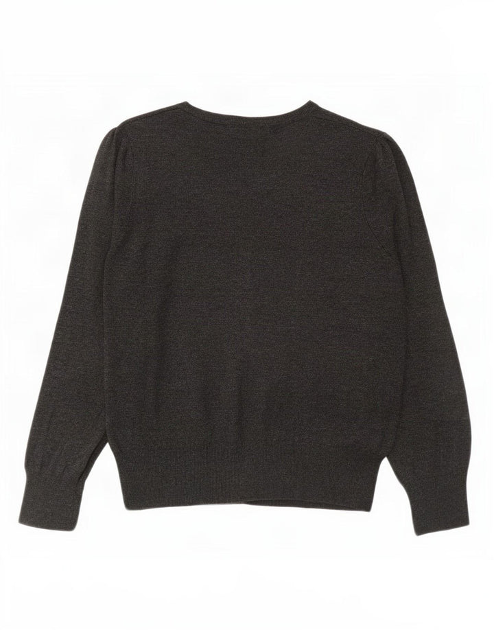 Suéter cardigã feminino Marks & Spencer Reino Unido 12 Viscose cinza médio