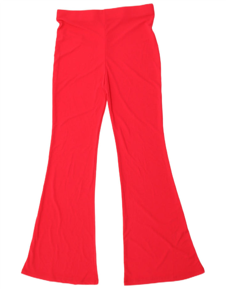 Zara Calça Feminina Flare Casual Grande W30 L32 Poliéster Rosa