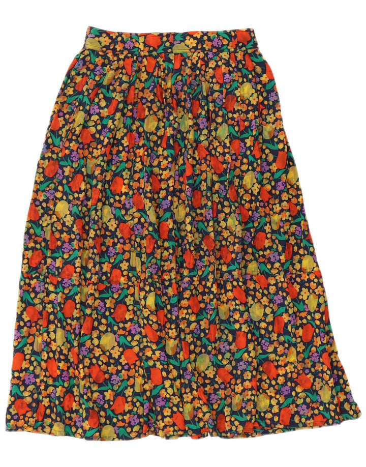 Saia feminina vintage cintura alta linha A IT 44 médio W25 multicolorido