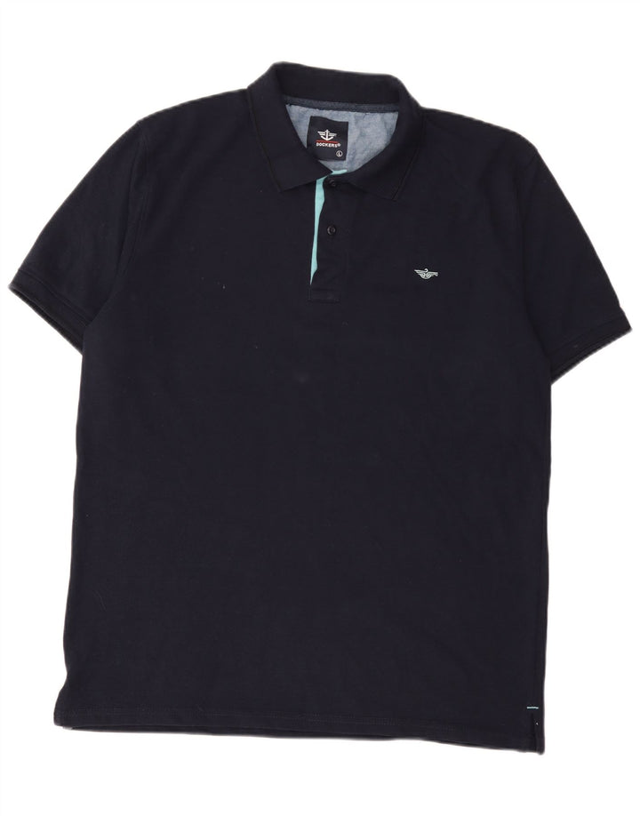 Camisa polo masculina Dockers grande azul marinho