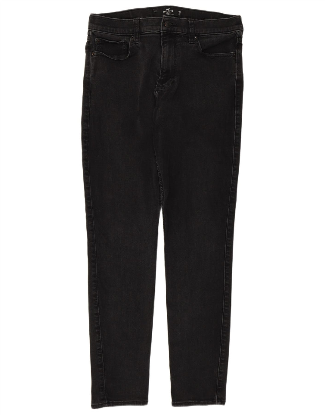Calça jeans skinny feminina Hollister W33 L32 algodão preto