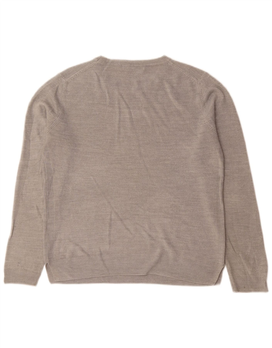 Suéter feminino Marks & Spencer com gola redonda Reino Unido 14 grande cinza acrílico
