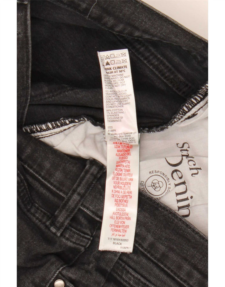 Jeans skinny masculino Marks & Spencer W32 L29 algodão preto