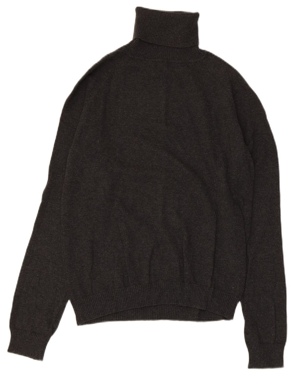 Suéter feminino ZARA com gola redonda UK 18 XL algodão cinza