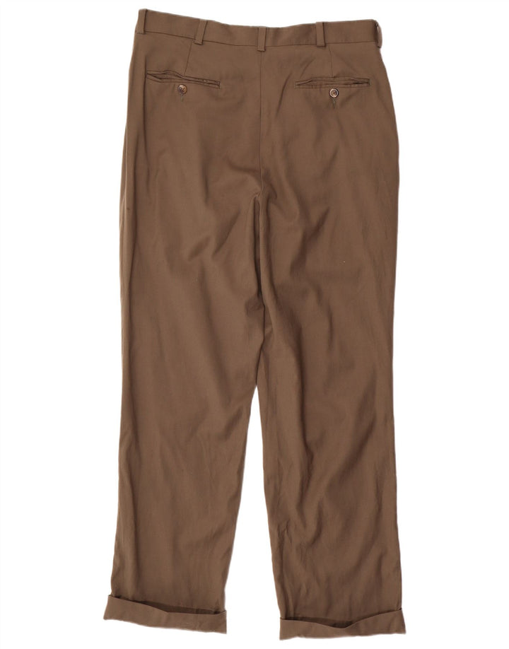 Calça de terno masculina NAUTICA W33 L30 lã cinza