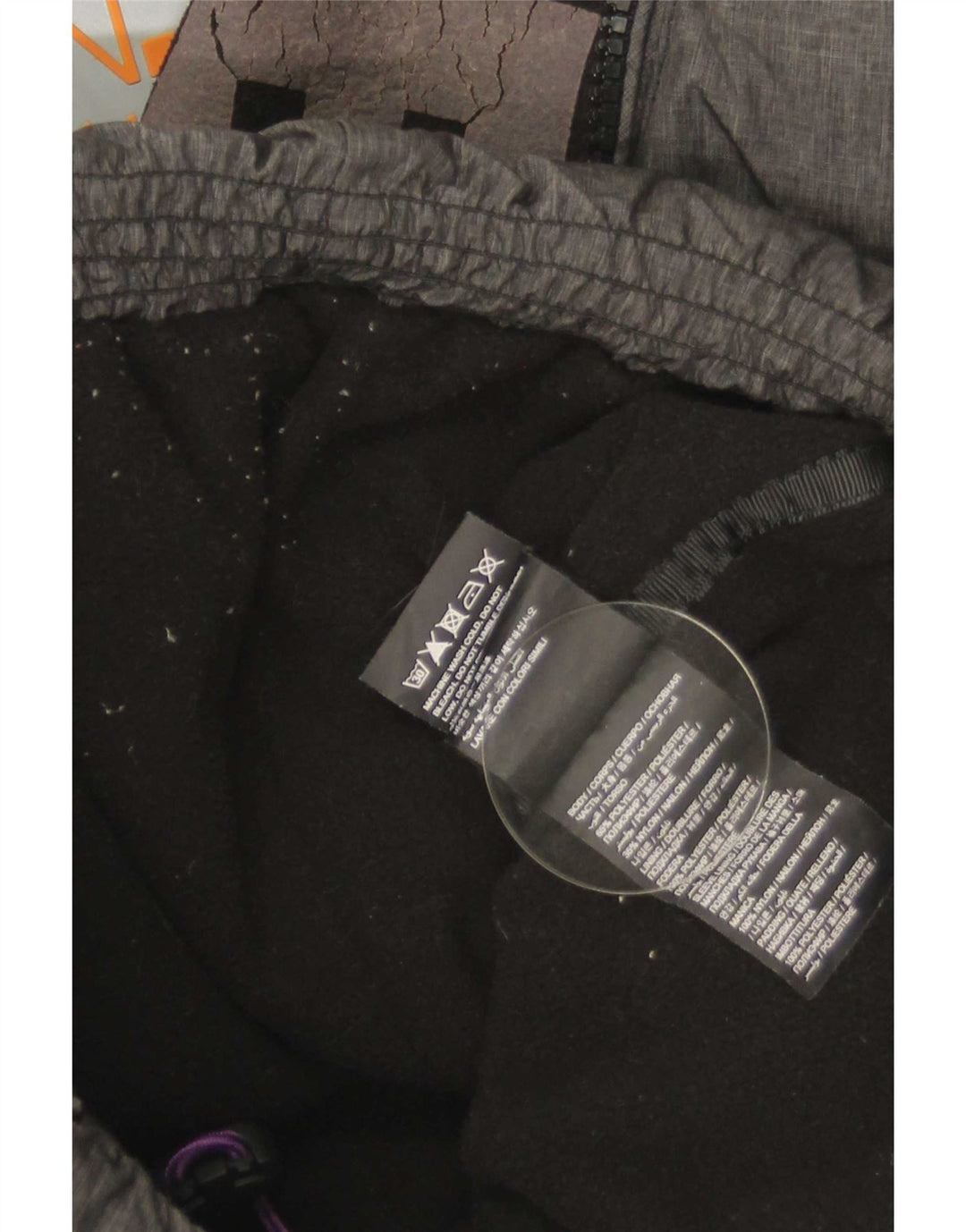Jaqueta acolchoada gráfica feminina Superdry UK 6 XS poliéster cinza
