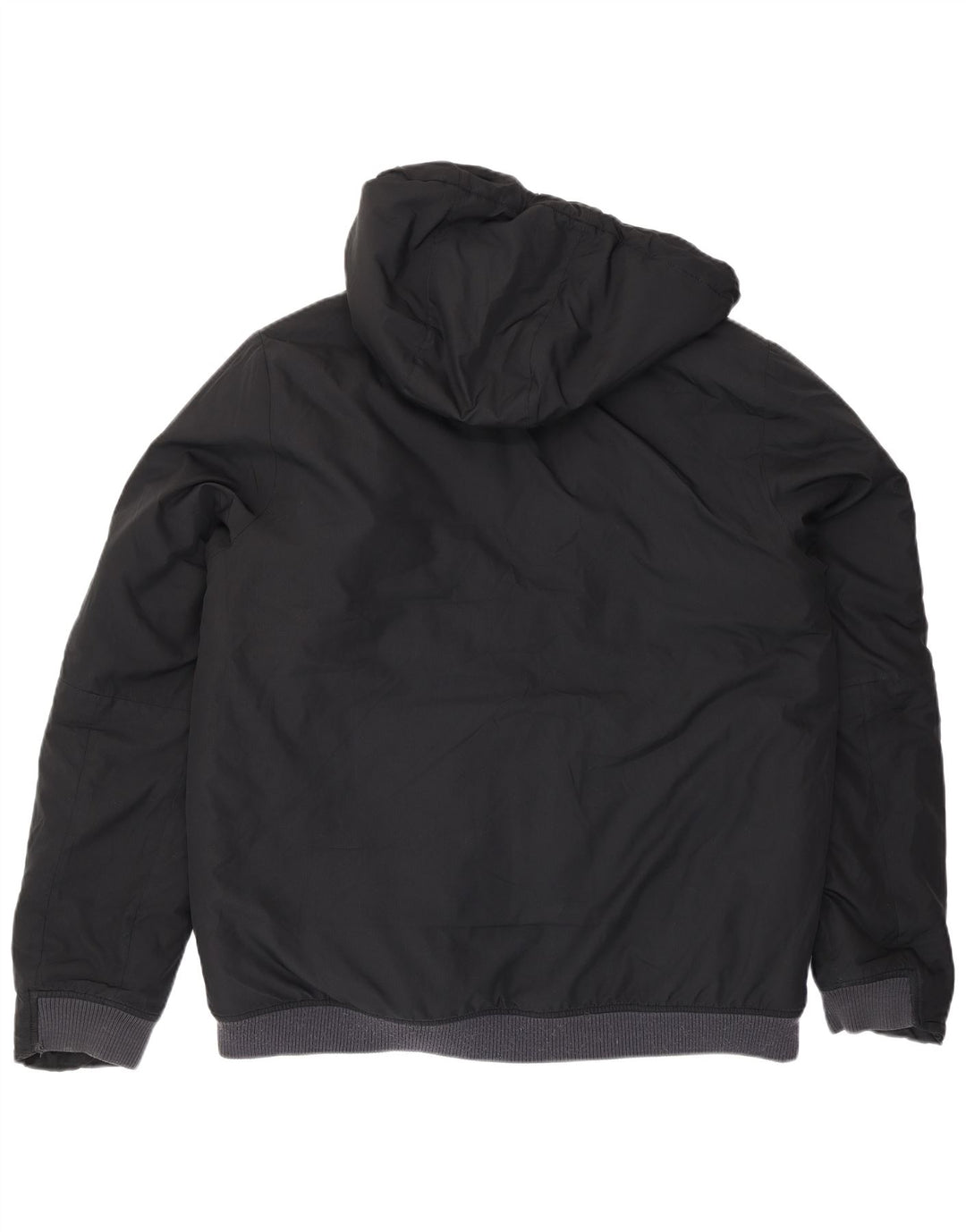 Jaqueta acolchoada com capuz masculina Nike UK 40 grande poliéster preto