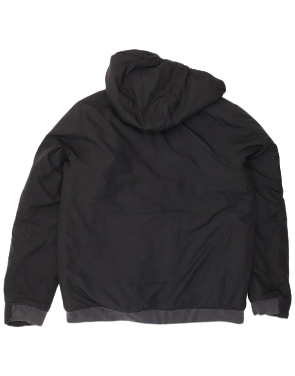 Nike Mens Hooded Padded Jacket UK 40 Large Black Polyester