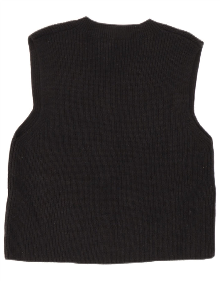 Zara Womens Vest Tank Top Reino Unido 14 Médio Preto