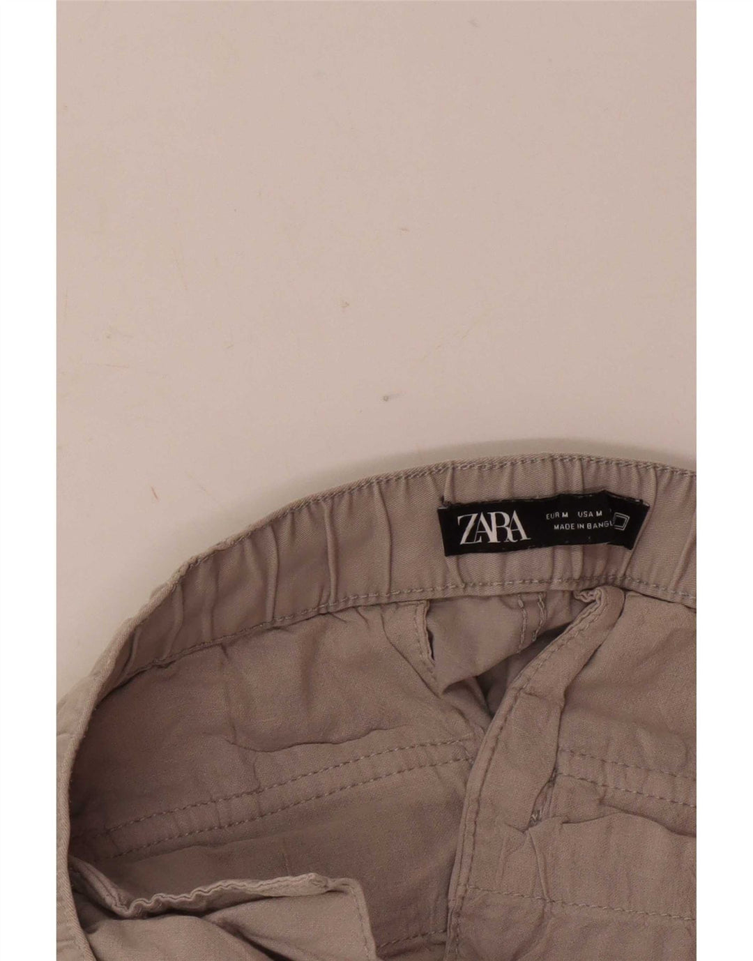 Zara Mens Joggers Cargo Calças Médio W31 L26 Bege