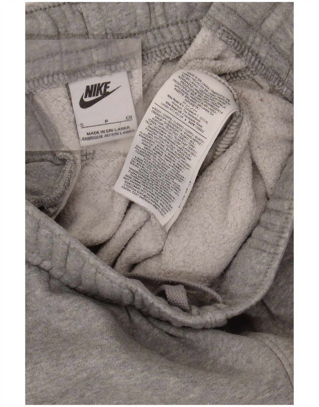 Calça de treino masculina Nike joggers pequeno algodão cinza