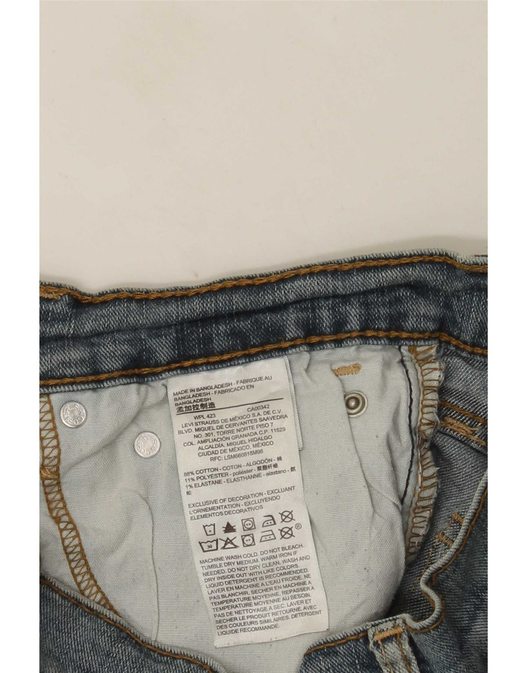 Levi's Masculino Denizen Straight Jeans W30 L30 Azul Algodão