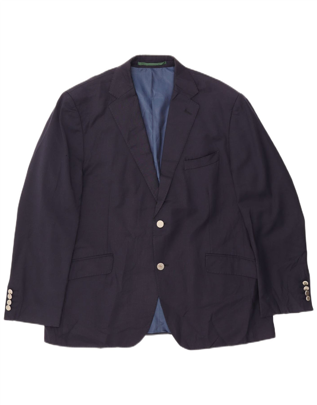 Jaqueta blazer masculina MARKS & SPENCER com 2 botões de ajuste regular Reino Unido 42 XL azul marinho