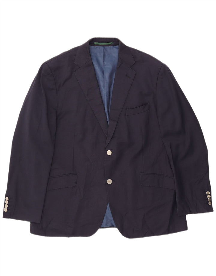 Jaqueta blazer masculina MARKS & SPENCER com 2 botões de ajuste regular Reino Unido 42 XL azul marinho