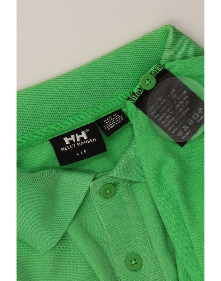 Camisa polo masculina Helly Hansen grande algodão verde