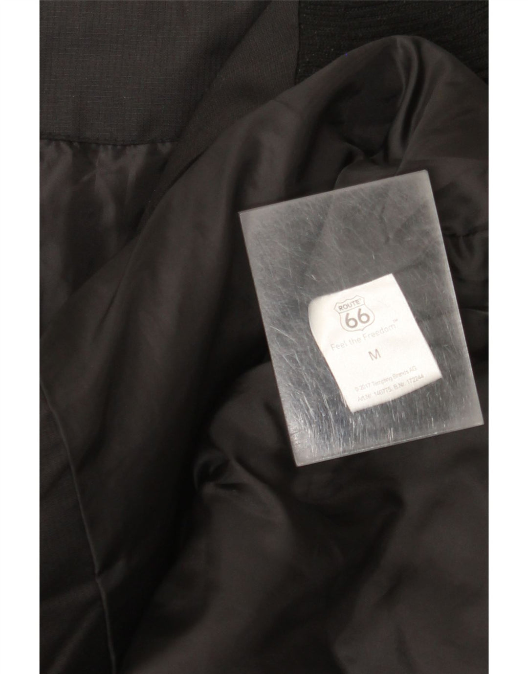 Jaqueta acolchoada masculina Route 66 UK 38 poliéster preto médio