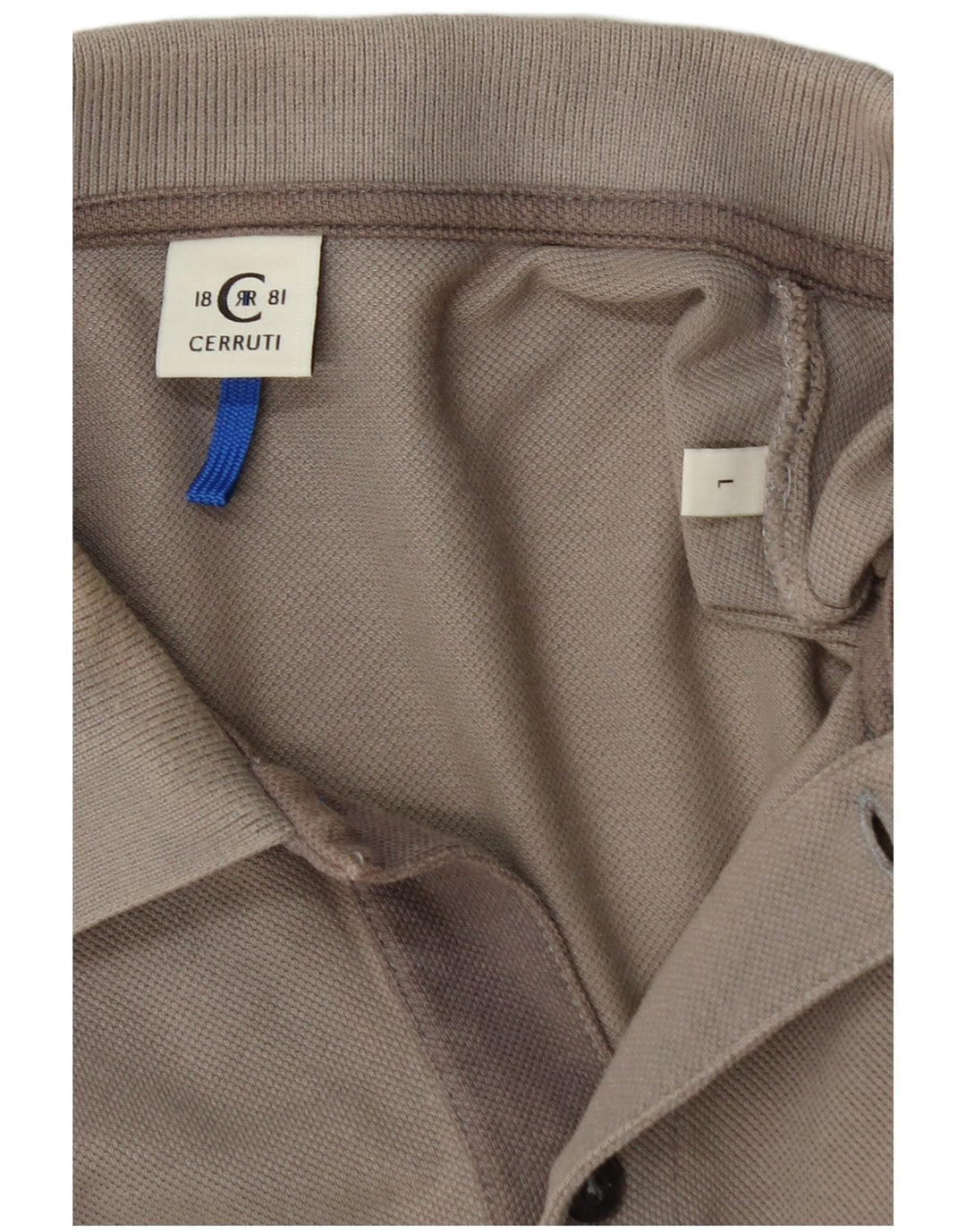 Camisa polo gráfica masculina CERRUTI 1881 grande algodão cinza