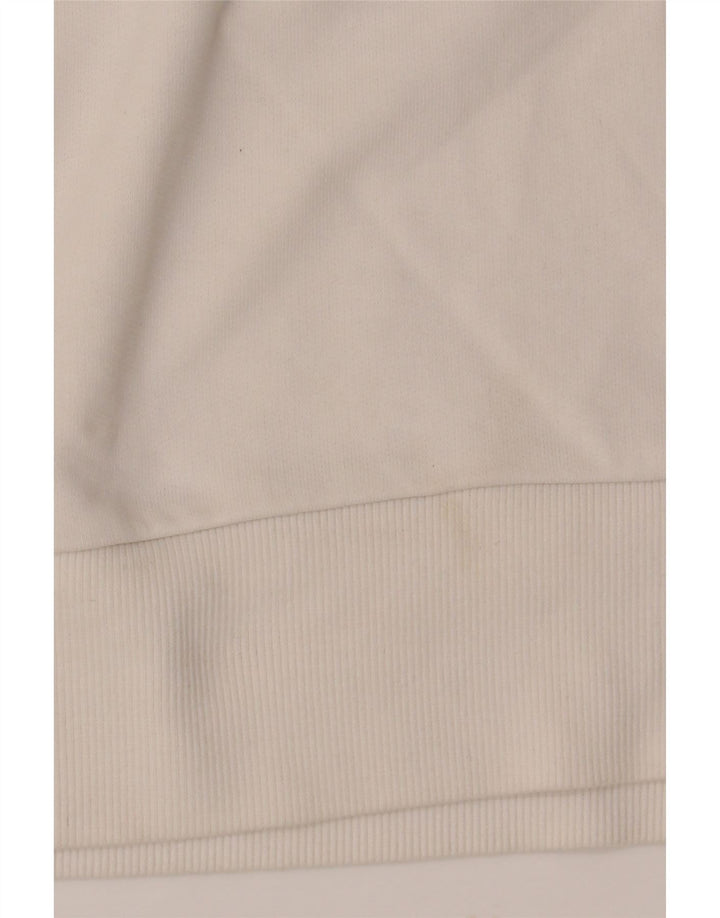 PUMA Womens Crop Oversized Moletom Jumper Reino Unido 14 Médio Algodão Branco