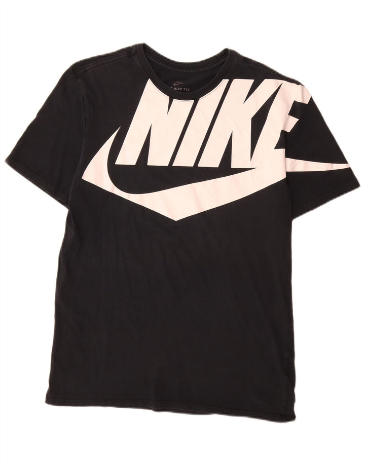 Camiseta Nike masculina gráfica Top médio algodão preto