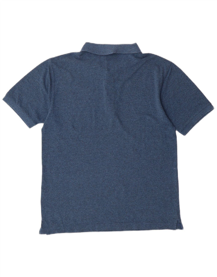 Camisa polo masculina Champion Regular Fit de algodão manchado azul médio