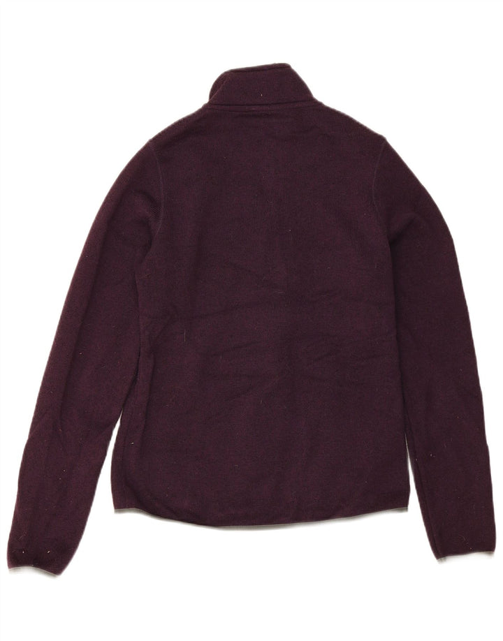 Eddie Bauer Jaqueta feminina de treino UK 10 pequena roxa manchada