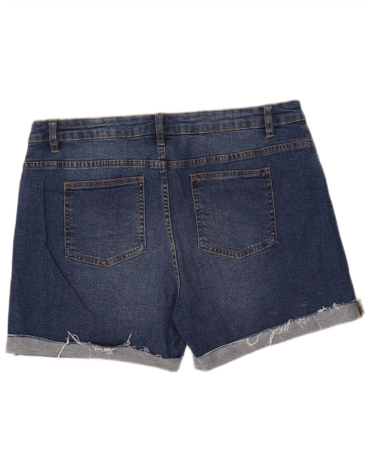 ANIMAL Shorts jeans feminino Reino Unido 16 grande W34 algodão azul