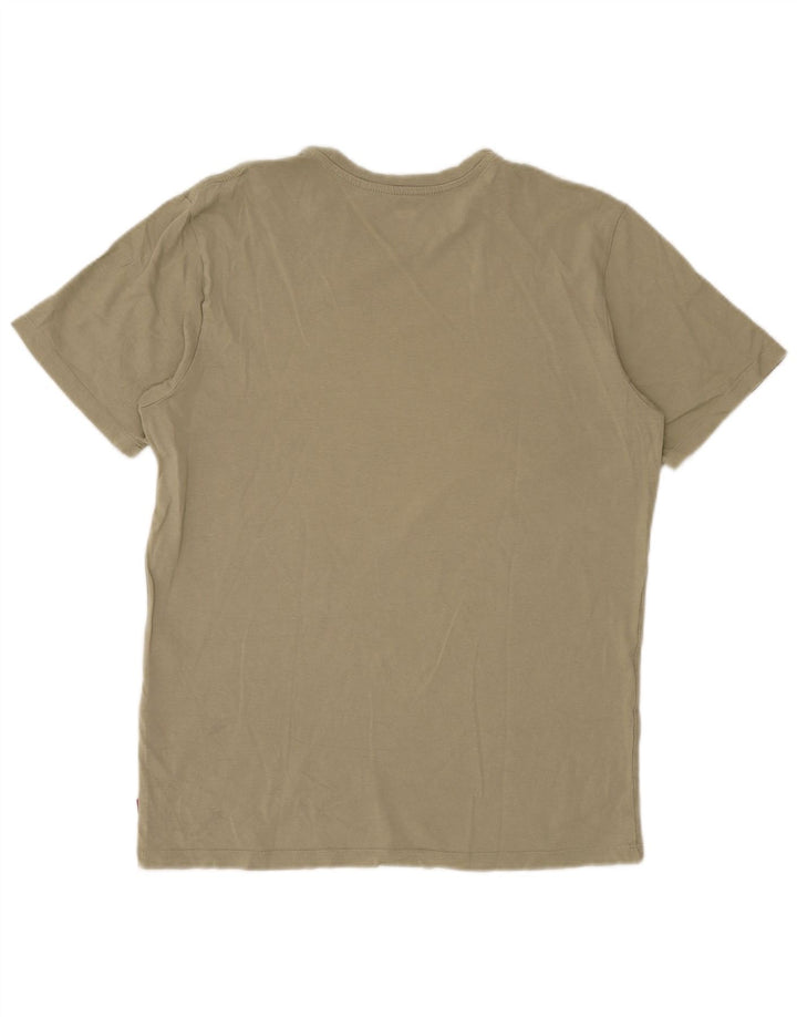 Camiseta gráfica masculina LEVI'S Top médio de algodão cáqui